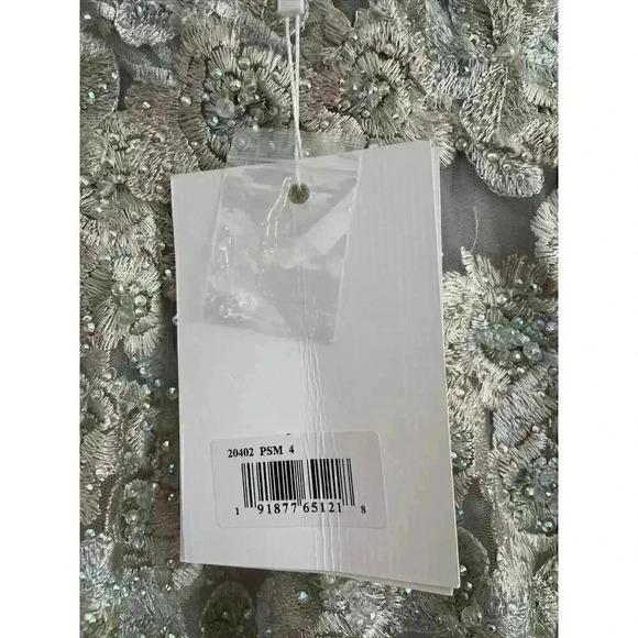 Mac Duggal 20402 Embellished Wrap Illusion A Line Gown 4 Pastel Floral Evening - Picture 8 of 12